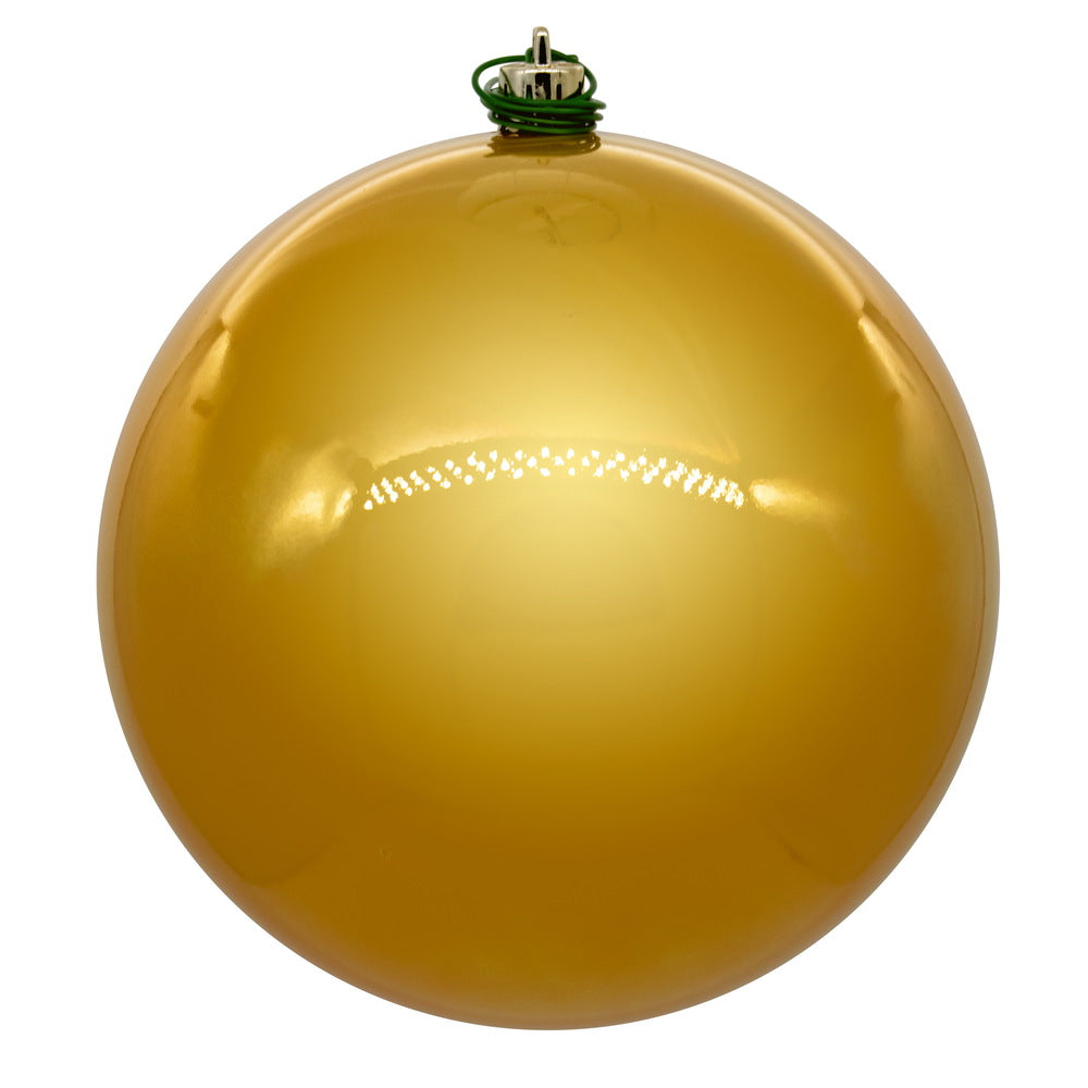 Vickerman 4" Honey Gold Pearl UV Drilled Ball Ornament 6 per bag.