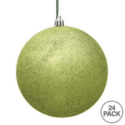 Vickerman 2.4" Lime Glitter Ball Ornament 24 per Bag