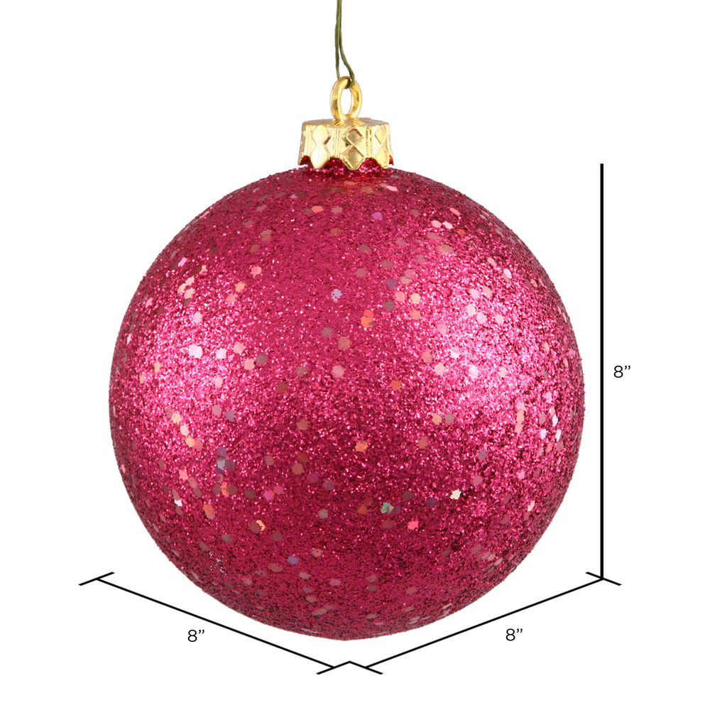 Vickerman 8" Wine Sequin Ball Ornament