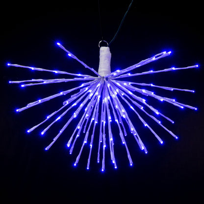 Vickerman 160Lt x 24" White Starburst Blue 5mm LED Lights.