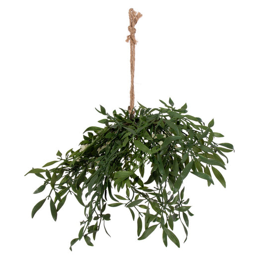 Vickerman 18" Green Artificial Mistletoe with Rope Hanger 2 per bag.