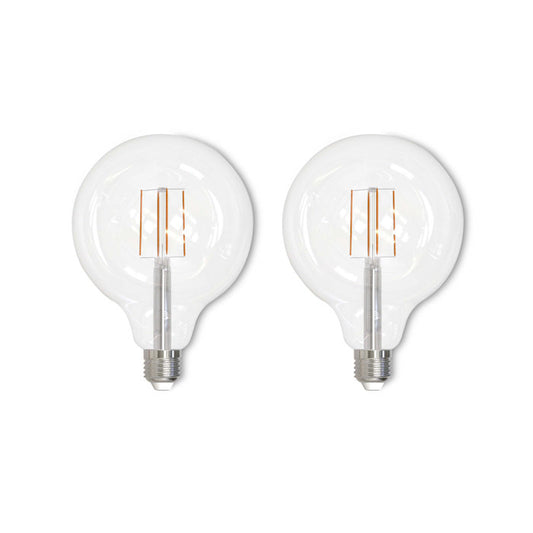 BULBRITE LED G40 MEDIUM SCREW (E26) 7W FULLY COMPATIBLE DIMMING FILAMENT LIGHT BULB 2700K/WARM WHITE 75W INCANDESCENT EQUIVALENT 2PK (776878)