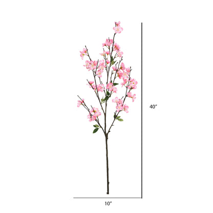Vickerman 40'' Artificial Pink Cherry Blossom Spray 3 per Pack.