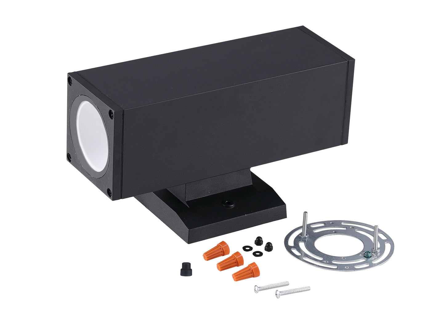 ASD Lighting LED Outdoor Wall Cylinder Square Up and Down 18W 120V 3000/4000/5000K with Photocell Black ETL