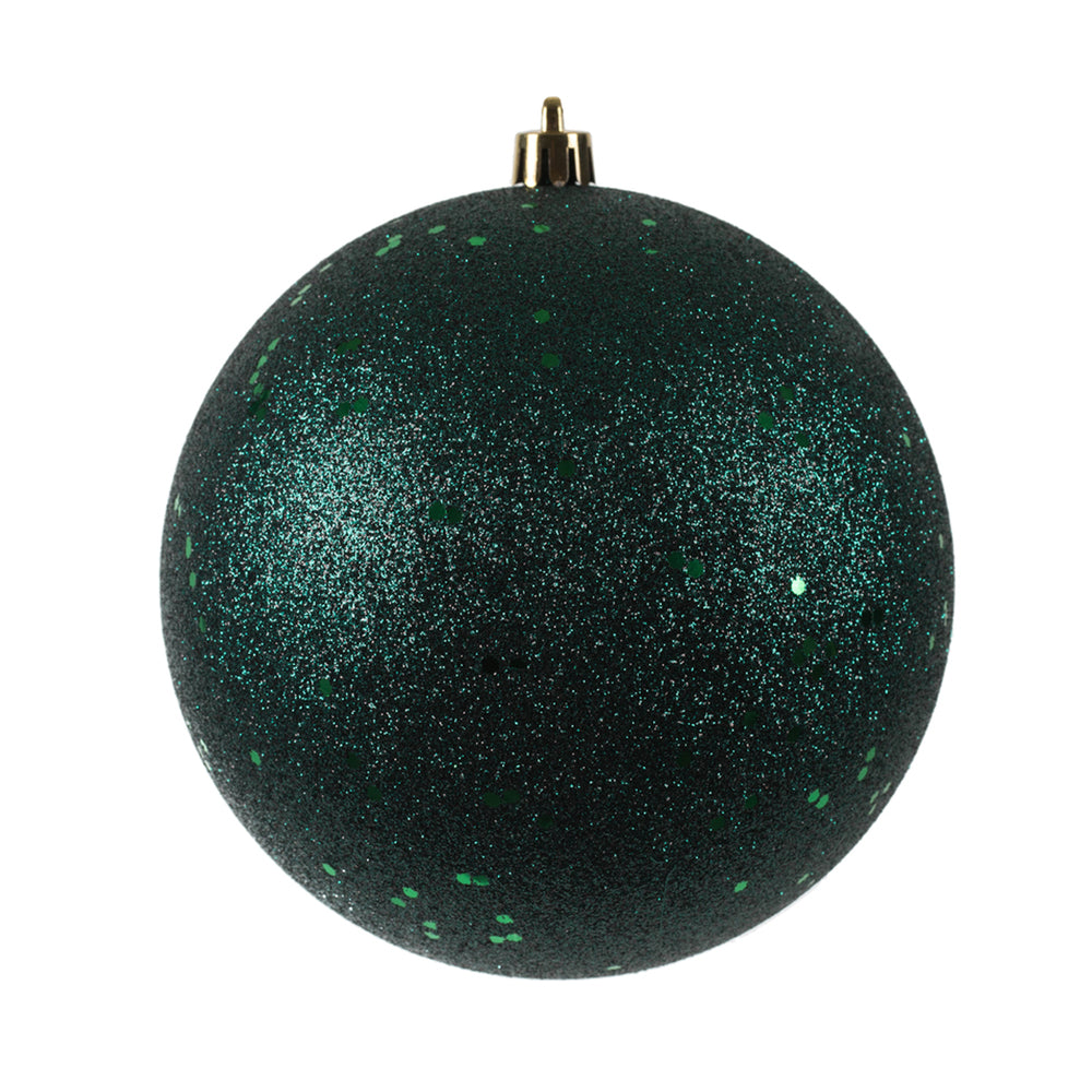 Vickerman 4.75" Midnight Green Sequin Ball Ornament 4 per Bag