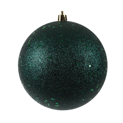 Vickerman 4.75" Midnight Green Sequin Ball Ornament 4 per Bag