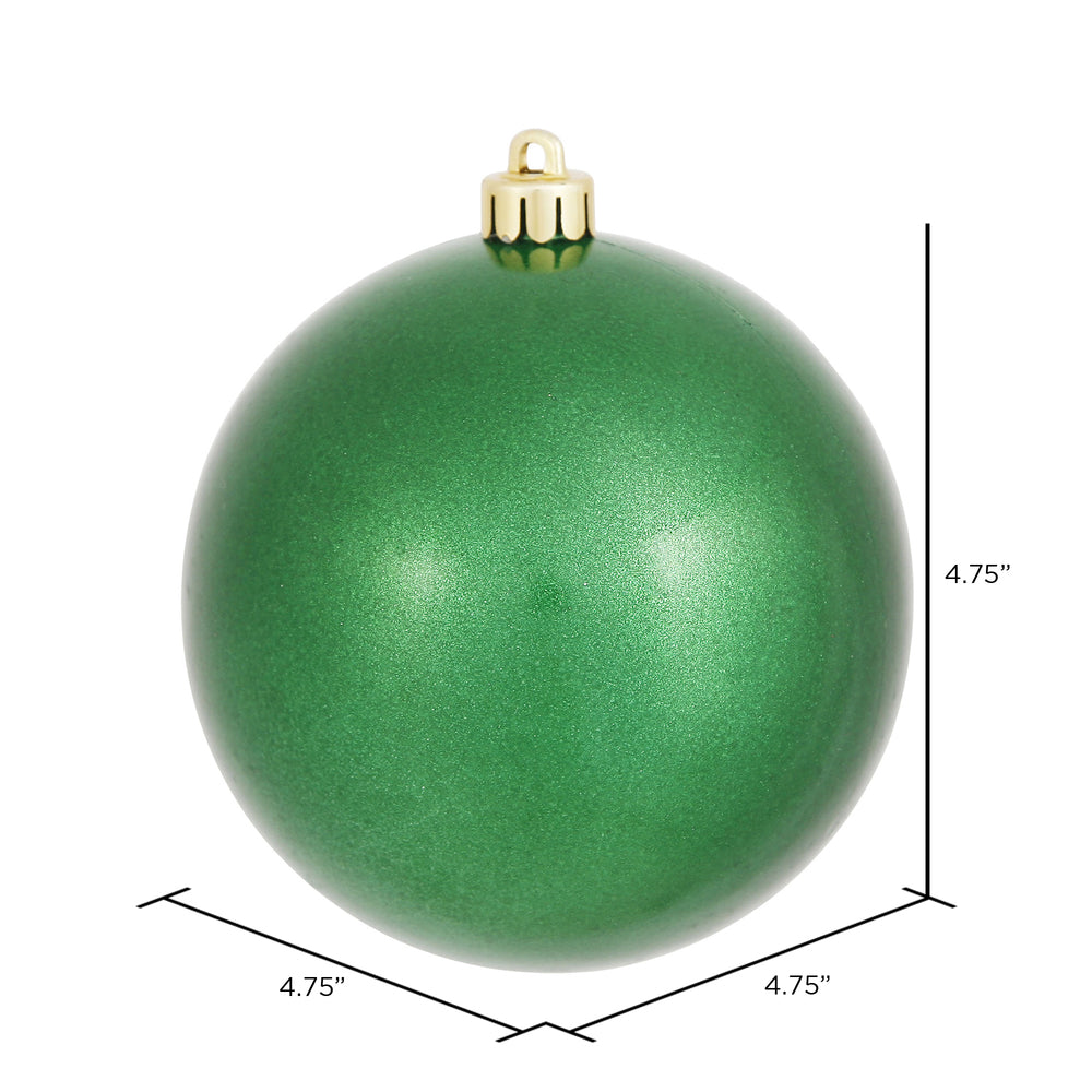 Vickerman 4.75" Green Candy Ball Ornament 4 per Bag