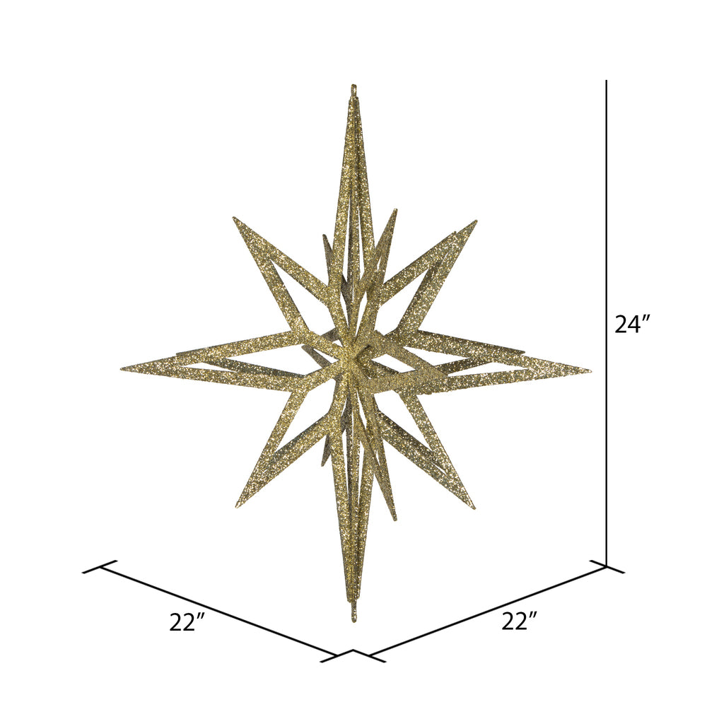 Vickerman 24" Champagne Iridescent Star Christmas Ornament
