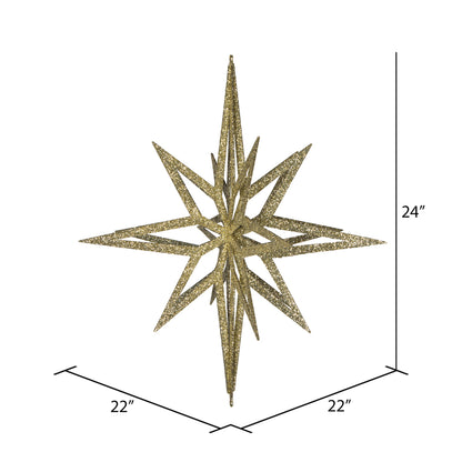 Vickerman 24" Champagne Iridescent Star Christmas Ornament