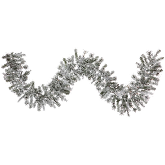 Vickerman 9' x 14" Flocked Kiana Artificial Christmas Garland Unlit