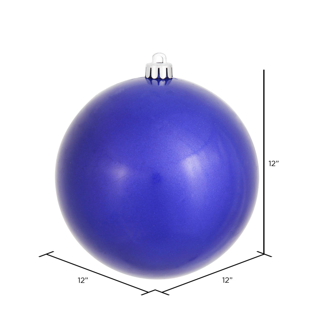 Vickerman 12" Cobalt Blue Candy Ball Ornament