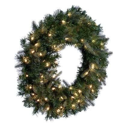 Vickerman 30" Douglas Fir Artificial Pre-Lit Wreath Dura-Lit® Warm White LED Mini Lights.