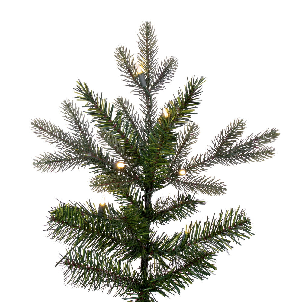 Vickerman 7.5' x 44" Douglas Fir Artificial Slim Christmas Tree with Warm White LED Lights.