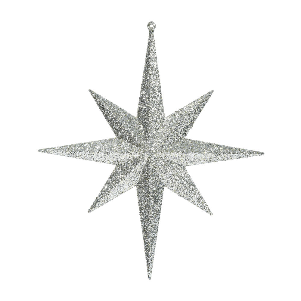 Vickerman 12" Champagne Iridescent Glitter Bethlehem Star Christmas Ornament 2 per Box