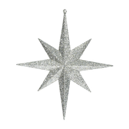 Vickerman 12" Champagne Iridescent Glitter Bethlehem Star Christmas Ornament 2 per Box