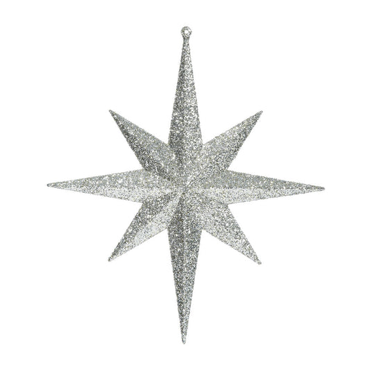 Vickerman 12" Champagne Iridescent Glitter Bethlehem Star Christmas Ornament 2 per Box