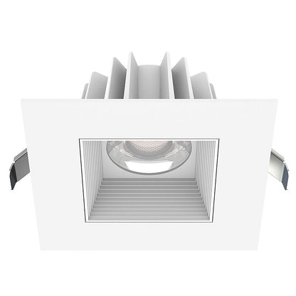 Westgate Snap-In 4In Square Recess Light 15W 5Cct 1200 Lumens C90 Dim Smooth/Baffle Wh, Residential Lighting, 15W, 1350 Lumens, 27K/30K/35K/40K/50K, White TRIAC Dimming