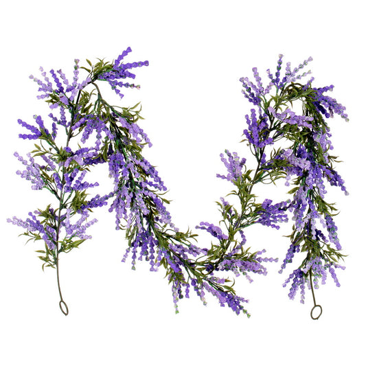 Vickerman 72" Purple Artificial Lavender Garland.