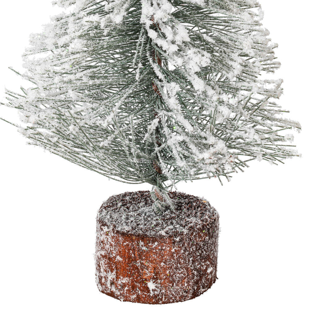 Vickerman 9" Flocked Village Artificial Christmas tree Set of 6