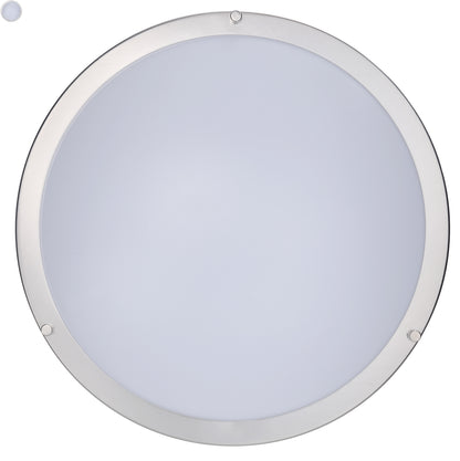 ASD Lighting LED Double Ring Flushmount 18inch 28W 120-277V Triac 3000/4000/5000K Nickel ETL