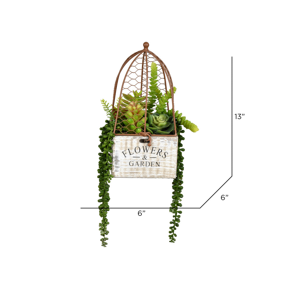 Vickerman 13" Artificial Succulent Arrangement.