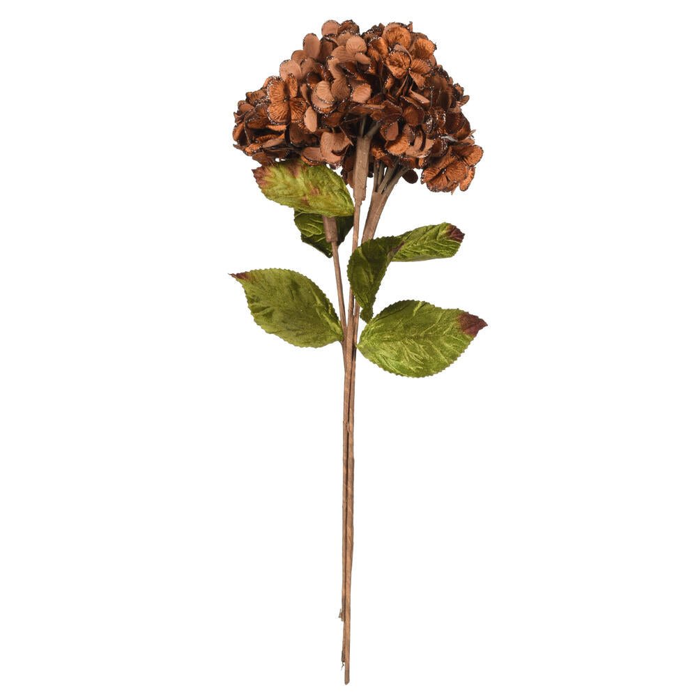 Vickerman 17" Artificial Mocha Hydrangea Christmas Spray 3 per bag