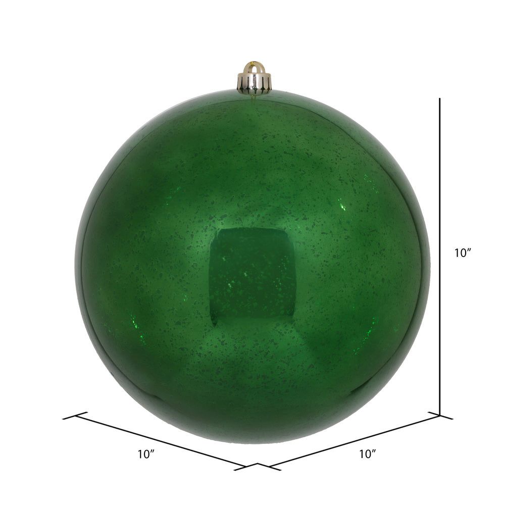 Vickerman 10" Emerald Shiny Mercury Ball Ornament