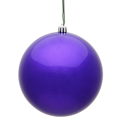 Vickerman 12" Purple Candy Ball Ornament