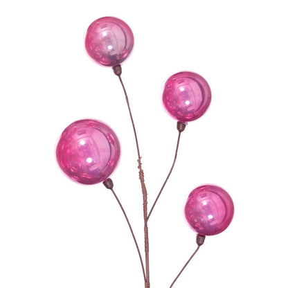 Vickerman 10' Pink Pearl Branch Ball Wire Garland.