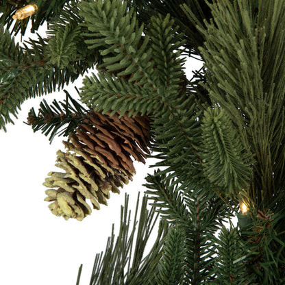 Vickerman 30" Emerald Mixed Fir Artificial Christmas Wreath Dura-Lit® Clear Mini Lights