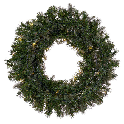 Vickerman 30" Douglas Fir Artificial Pre-Lit Wreath Dura-Lit® Warm White LED Mini Lights.