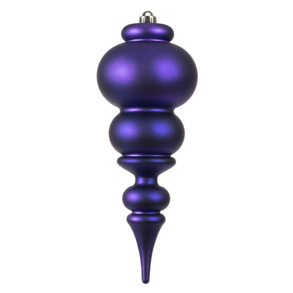 Vickerman 14" Purple Matte Finial Ornament