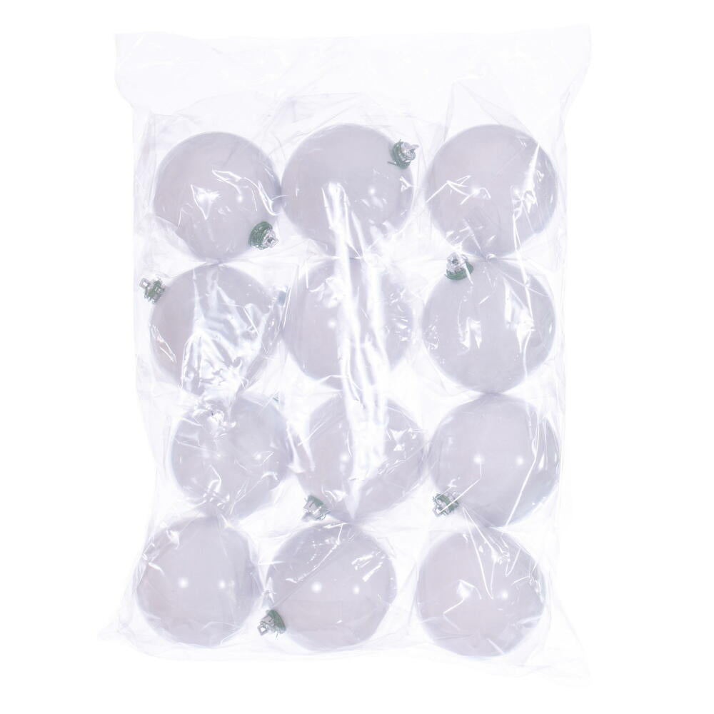 Vickerman 3" x 18" White Shiny Ball Ornament Stick 12 per bag.