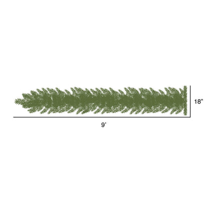 Vickerman 9' Grand Teton Artificial Christmas Garland Warm White Wide Angle LED Lights