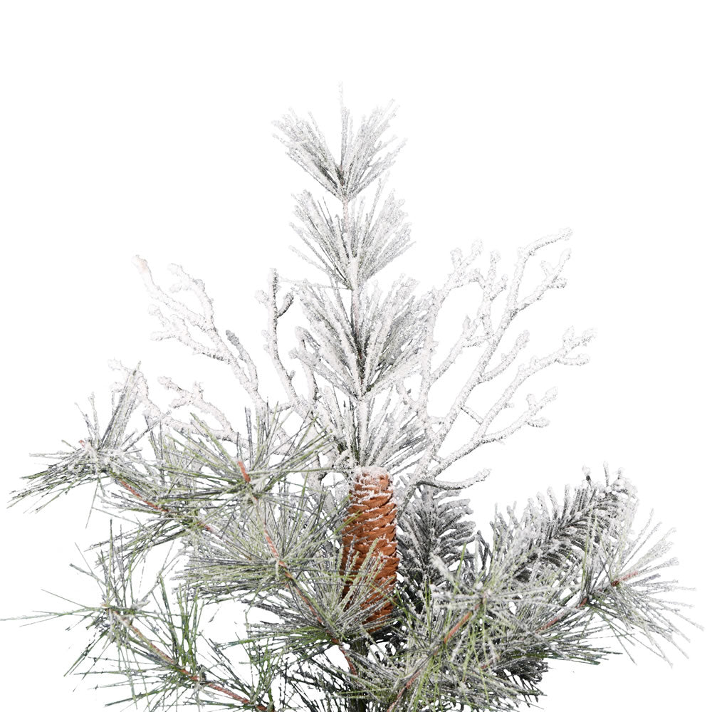 Vickerman 9' x 74" Flocked Cheshire Artificial Christmas Tree Unlit