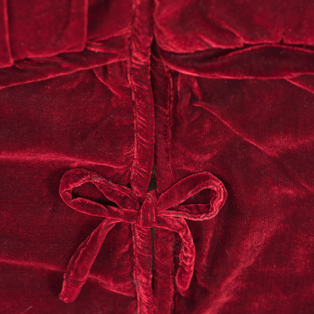 Vickerman 60" Plush Wine Velvet Christmas Tree Skirt