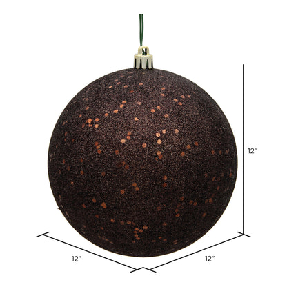 Vickerman 12" Chocolate Sequin Ball Ornament
