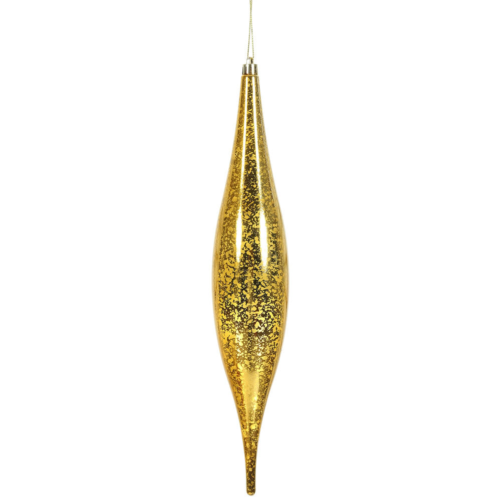 Vickerman 13" Honey Gold Mercury Rain Drop Ornament. Comes 2 per Bag.