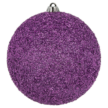 Vickerman 8" Lavender Beaded Ball Ornament 2 per Bag