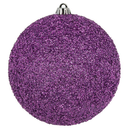 Vickerman 8" Lavender Beaded Ball Ornament 2 per Bag