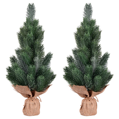 Vickerman 15" Blue Spruce Sapling Artificial Christmas Tree Unlit 2 Pack
