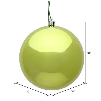 Vickerman 10" Lime Shiny Ball Ornament