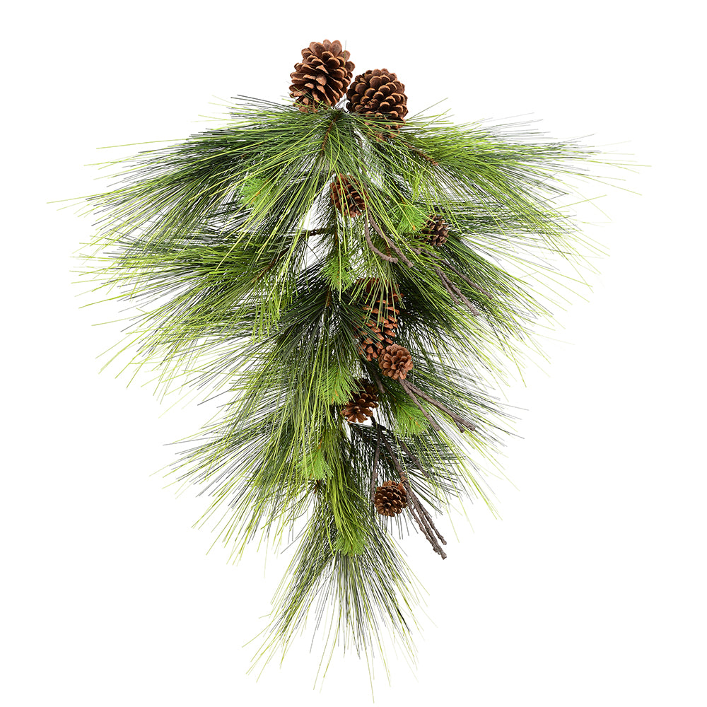 Vickerman 30" Boulder Pine Artificial Christmas Teardrop Unlit