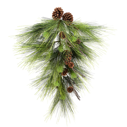 Vickerman 30" Boulder Pine Artificial Christmas Teardrop Unlit