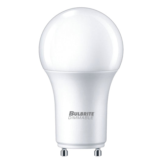 Bulbrite 9 Watt Dimmable Frost A19 LED Light Bulbs with Twist and Lock Bi-Pin (GU24) Base, 2700K Warm White Light, 800 Lumens