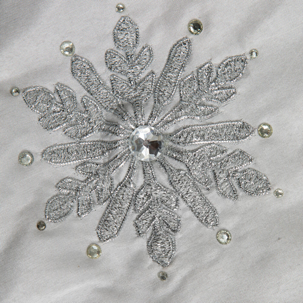Vickerman 52" White Snowflake Christmas Tree Skirt