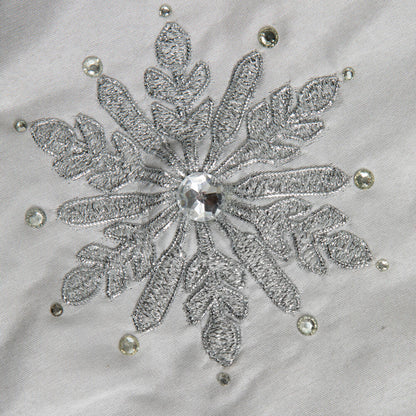 Vickerman 52" White Snowflake Christmas Tree Skirt