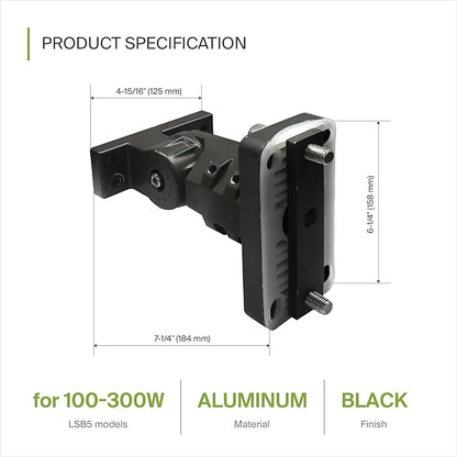 ASD Lighting Adjustable Arm Mounting Bracket 100-300W Black