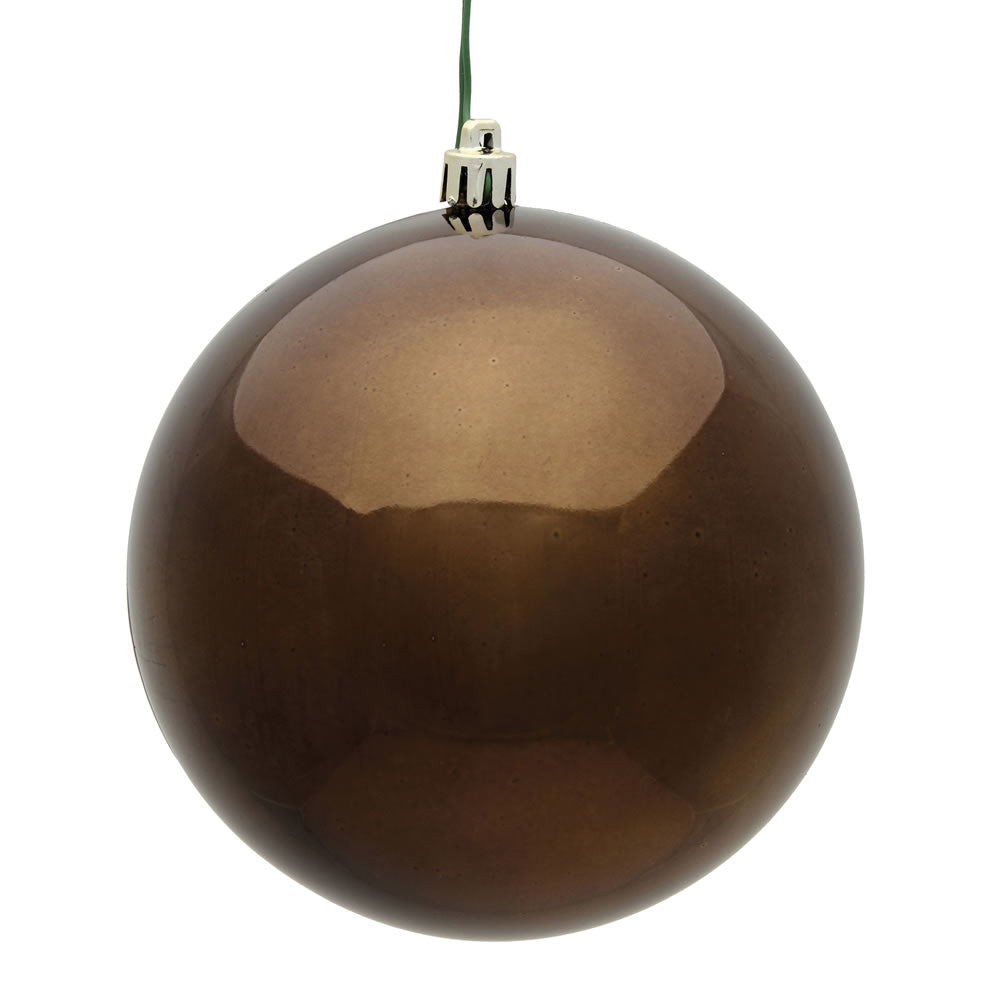 Vickerman 12" Chocolate Shiny Ball Ornament
