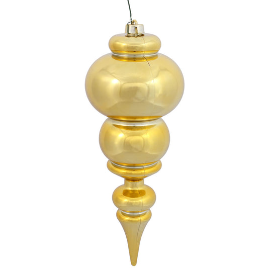 Vickerman 14" Gold Shiny Finial Ornament